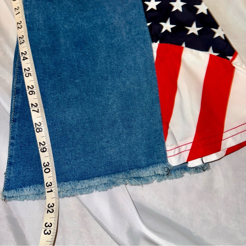 American Flag Bell Bottom Blue Jeans‎ Rock&Roll/CountryWestern Ladies 2XL/36W - Picture 5 of 6